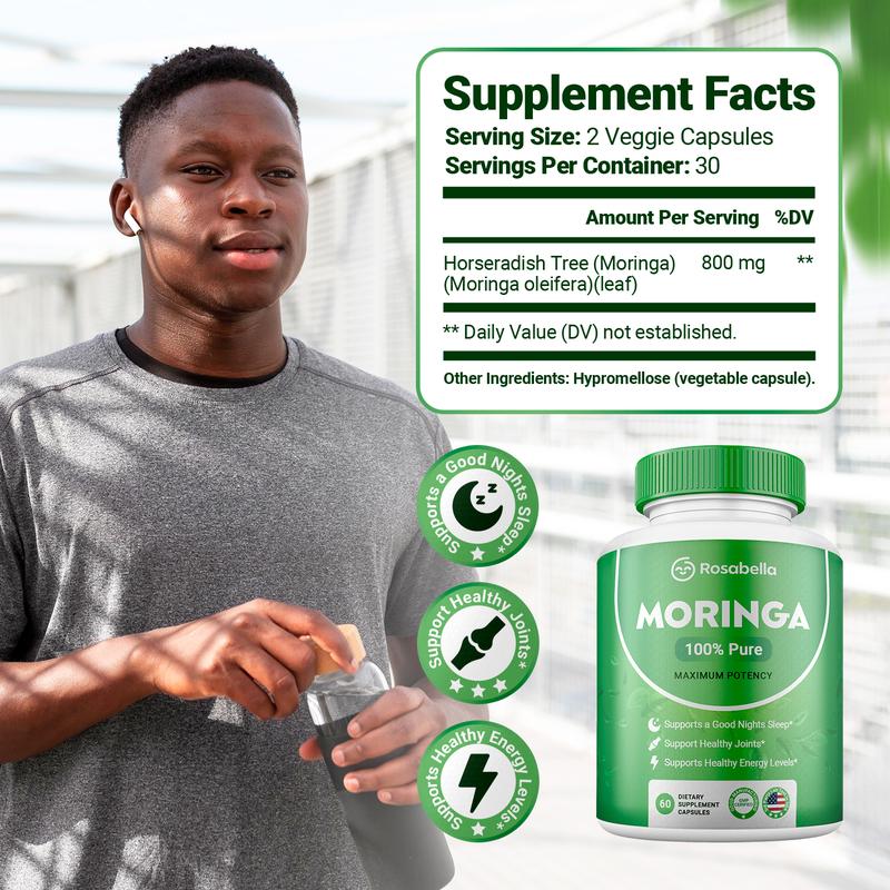 Rosabella Moringa Powder Capsules